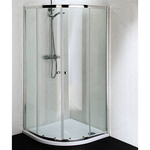 Example image of Oxford En Suite Bathroom Pack With 800mm Quadrant Enclosure & Tray (4mm).