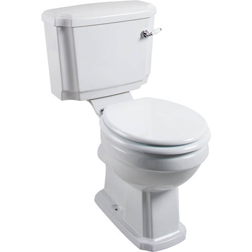 Larger image of Oxford Cromford Traditional Toilet & Cistern With Ceramic Handle.