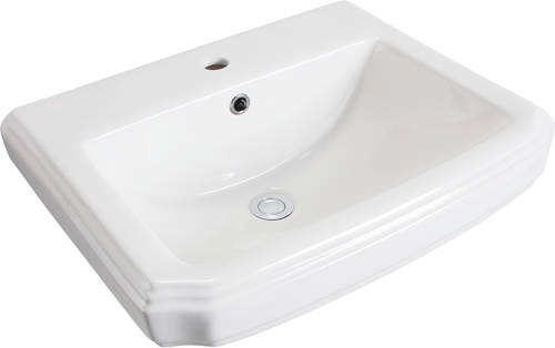 Example image of Oxford Cromford Traditional Basin & Pedestal (1 Tap Hole).