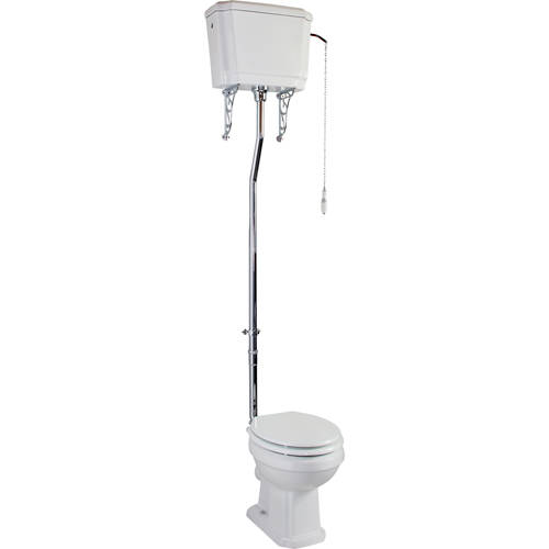 Larger image of Oxford Cromford Traditional High Level Toilet & Cistern With Flush Pipe.