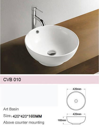 Example image of Oxford Round Counter Top Basin 420mm (No Tap Hole).