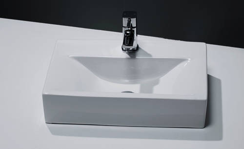 Example image of Oxford Wall Hung Or Counter Top Basin 450x305mm (1 Tap Hole).