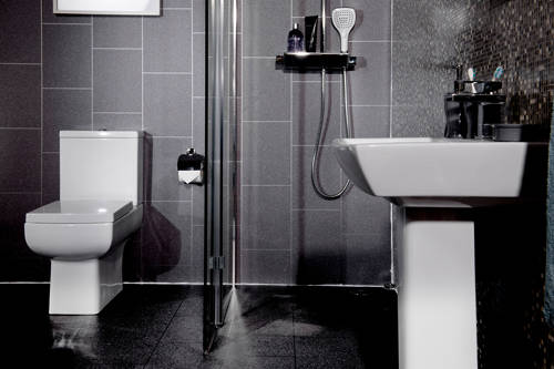 Example image of Oxford Daisy Lou Suite With Close Coupled Toilet, Seat, Basin & Full Pedestal.