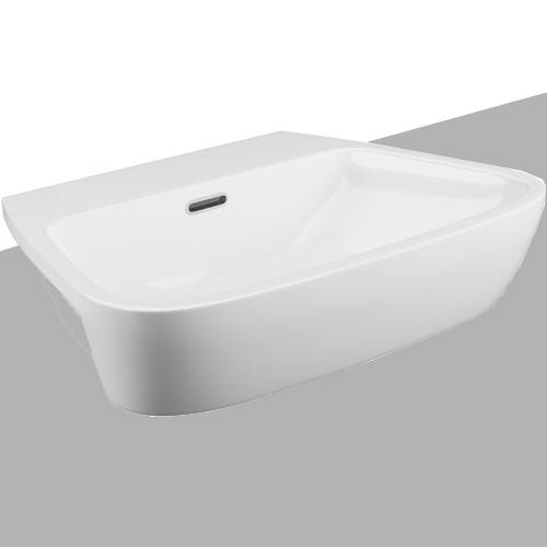 Larger image of Oxford Dearne Semi Recessed Basin (1 Tap Hole).