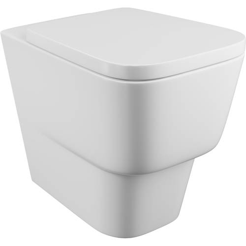 Larger image of Oxford Dearne Back To Wall Toilet Pan & Wrapover Seat.