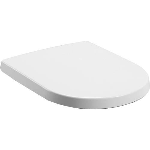 Larger image of Oxford Montego D Shaped Heavy Duty Soft Close Toilet Seat (White).