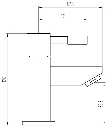 Technical image of Hydra Eden Basin Taps (Pair, Chrome).