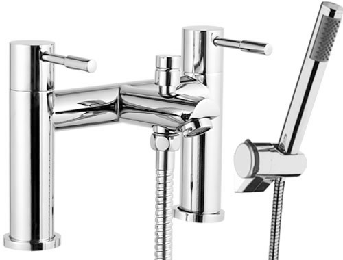 Larger image of Hydra Eden Bath Shower Mixer Tap With Shower Kit (Chrome).