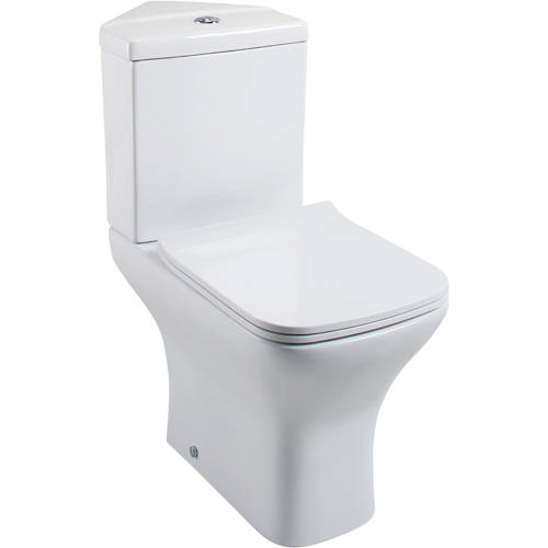 Example image of Oxford Fair Corner Toilet With Cistern & Slimline Seat (WRAS).