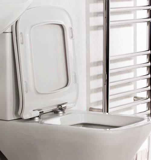 Example image of Oxford Fair Slimline, Top Fixing Toilet Seat (White).