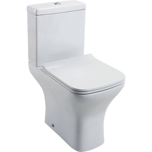 Larger image of Oxford Fair Close Coupled Toilet With Cistern & Slimline Seat (WRAS).