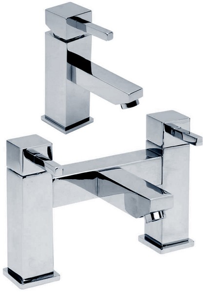 Larger image of Hydra Grange Basin Mixer & Bath Filler Tap Set (Chrome).