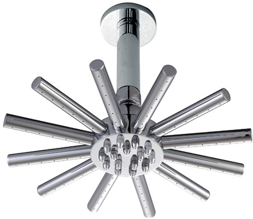 Larger image of Hydra Showers Star Shower Head With Ceiling Mounting Arm (220mm).