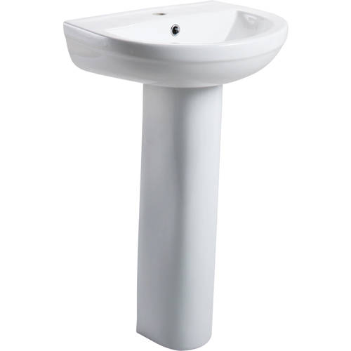 Larger image of Oxford Ivo Basin & Pedestal (1 Tap Hole).