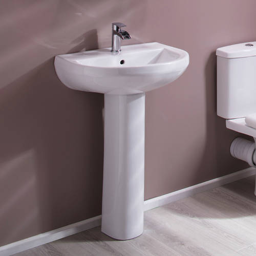 Example image of Oxford Ivo Basin & Pedestal (1 Tap Hole).
