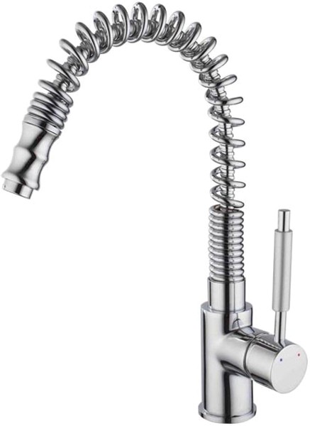 Larger image of Hydra Jessica Kitchen Tap With Pull Out Spray Rinser (Chrome).