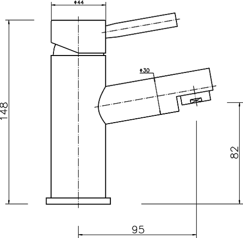 Technical image of Hydra Malton Basin Mixer & Bath Filler Tap Set (Chrome).