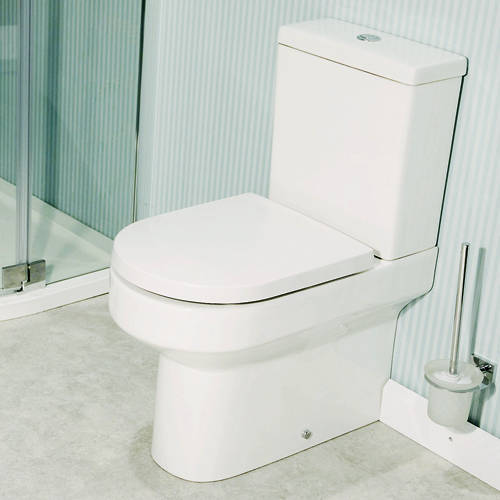 Example image of Oxford Montego Bathroom Suite, Flush Toilet, Seat, Basin & Pedestal.