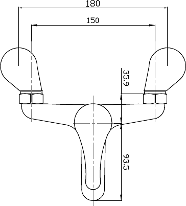 Technical image of Hydra Ness Basin & Bath Shower Mixer Tap Set (Free Shower Kit).