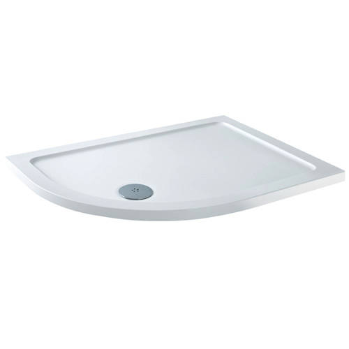 Larger image of Tuff Trays Offset Quadrant Shower Tray & Waste 900x760mm (LH).