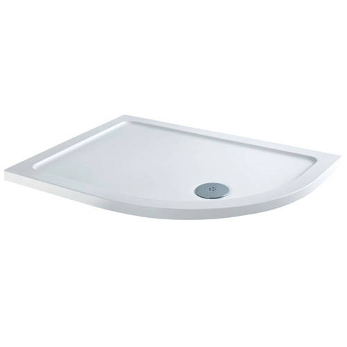 Larger image of Tuff Trays Offset Quadrant Shower Tray & Waste 1000x800mm (RH).