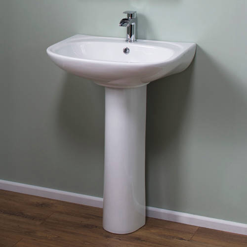 Larger image of Oxford Unison Basin & Pedestal (1 Tap Hole).