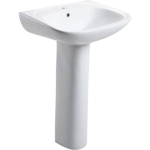 Example image of Oxford Unison Basin & Pedestal (1 Tap Hole).