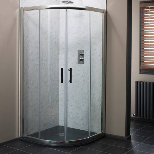 Larger image of Oxford 800mm Quadrant Shower Enclosure With 6mm Glass (Chrome).