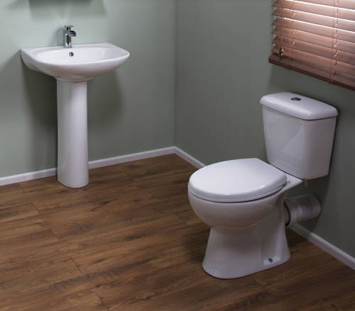 Example image of Oxford En Suite Bathroom Pack With 1200x800mm Offset Enclosure (RH, 6mm).