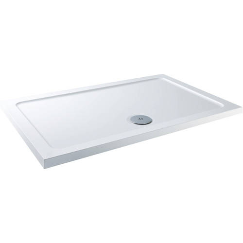 Larger image of Tuff Trays Rectangular Stone Resin Shower Tray & Waste 900x800mm (LP).