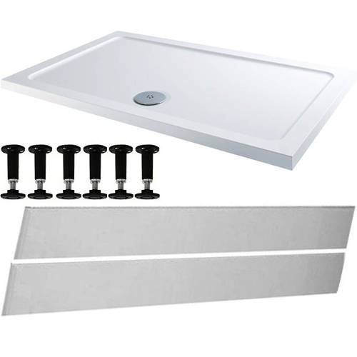 Larger image of Tuff Trays Rectangular Easy Plumb Stone Resin Shower Tray 1200x800mm.