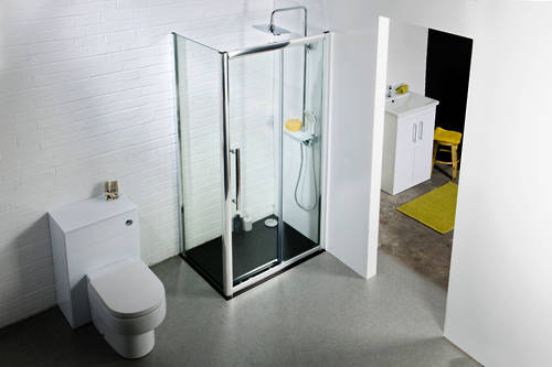 Example image of Oxford 1000x700mm Shower Enclosure With Sliding Door (8mm Glass).