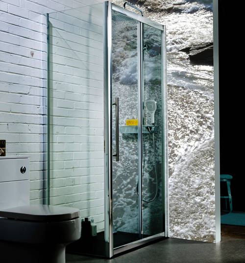 Example image of Oxford 1000x700mm Shower Enclosure With Sliding Door (8mm Glass).