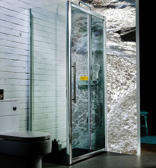 Example image of Oxford 1100x760mm Shower Enclosure With Sliding Door (8mm Glass).