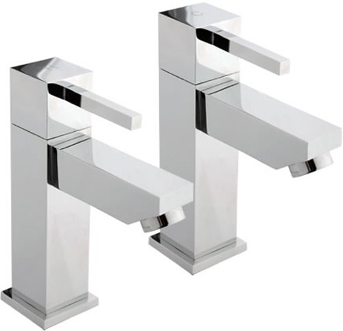 Larger image of Hydra Shaw Basin Taps (Pair, Chrome).