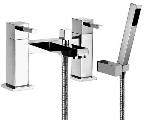 Larger image of Hydra Shaw Bath Shower Mixer Tap With Shower Kit (Chrome).