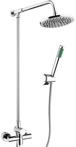 Larger image of Hydra Showers Manual Shower Set With Valve, Riser & Shower Head.