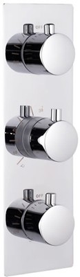Example image of Hydra Showers Triple Concealed Thermostatic Shower Valve (Chrome).