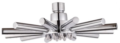 Larger image of Hydra Showers Star Shower Head With Swivel Knuckle (210mm, Chrome).