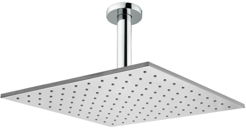 Larger image of Hydra Showers Extra Large Square Shower Head & Arm (400mm x 400mm).
