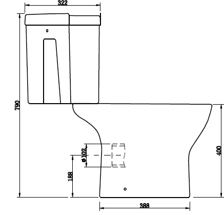 Technical image of Oxford Spek Bathroom Suite, Corner Toilet, Seat, Corner Basin & Pedestal.