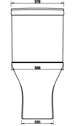 Technical image of Oxford Spek Corner Toilet With Cistern & Slimline Seat (WRAS).