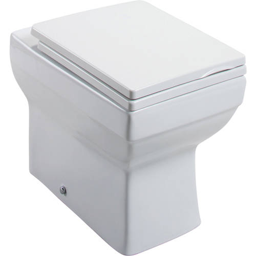 Larger image of Oxford Dice Back To Wall Toilet Pan & Heavy Duty, Soft Close Seat.