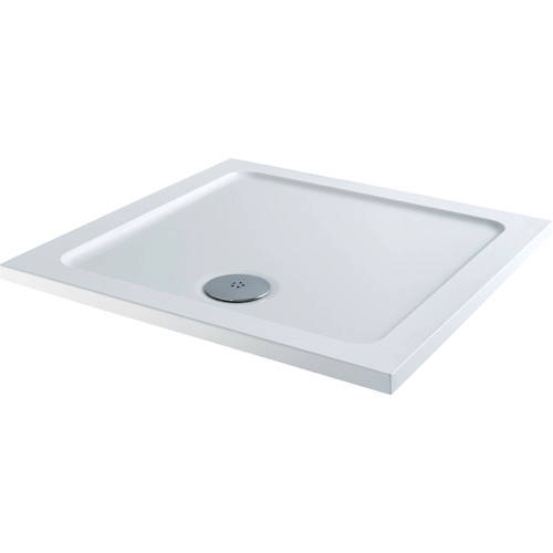 Larger image of Tuff Trays Square Stone Resin Shower Tray & Waste 900x900mm (Low Profile).