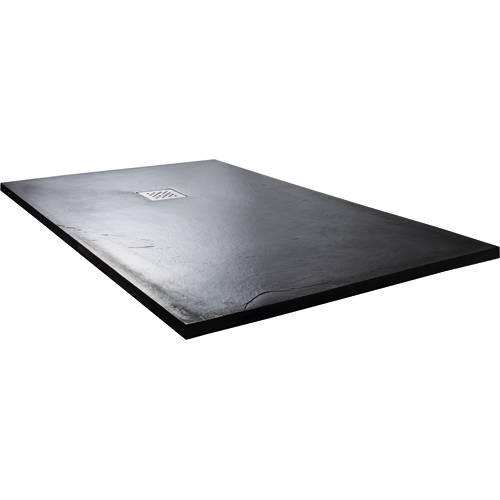 Larger image of Slate Trays Rectangular Shower Tray With Waste 1400x900mm (Anthracite).