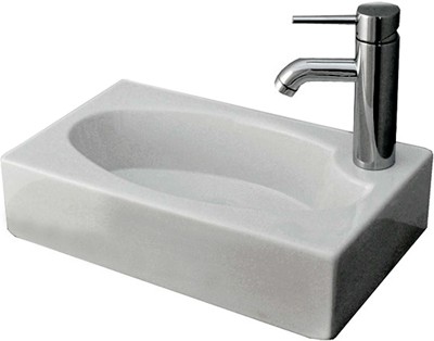 Example image of Hydra Cloakroom Vanity Unit With Basin (White), Size 450x860mm.