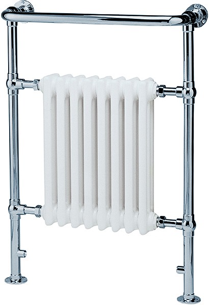 Larger image of Hydra Victoria traditional bathroom radiator and towel rail (chrome). 584x945mm.