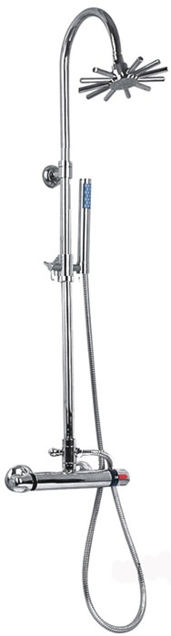 Larger image of Hydra Thermostatic Shower Set With Valve, Riser And Cloudburst Head.