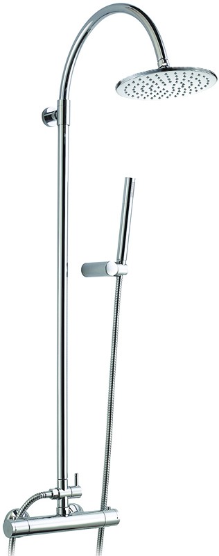Larger image of Hydra Thermostatic Shower Set With Valve, Riser And Round Head.