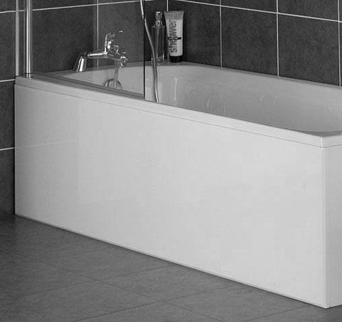 Example image of Hydra 1500mm Side Bath Panel (White, Solid MDF).